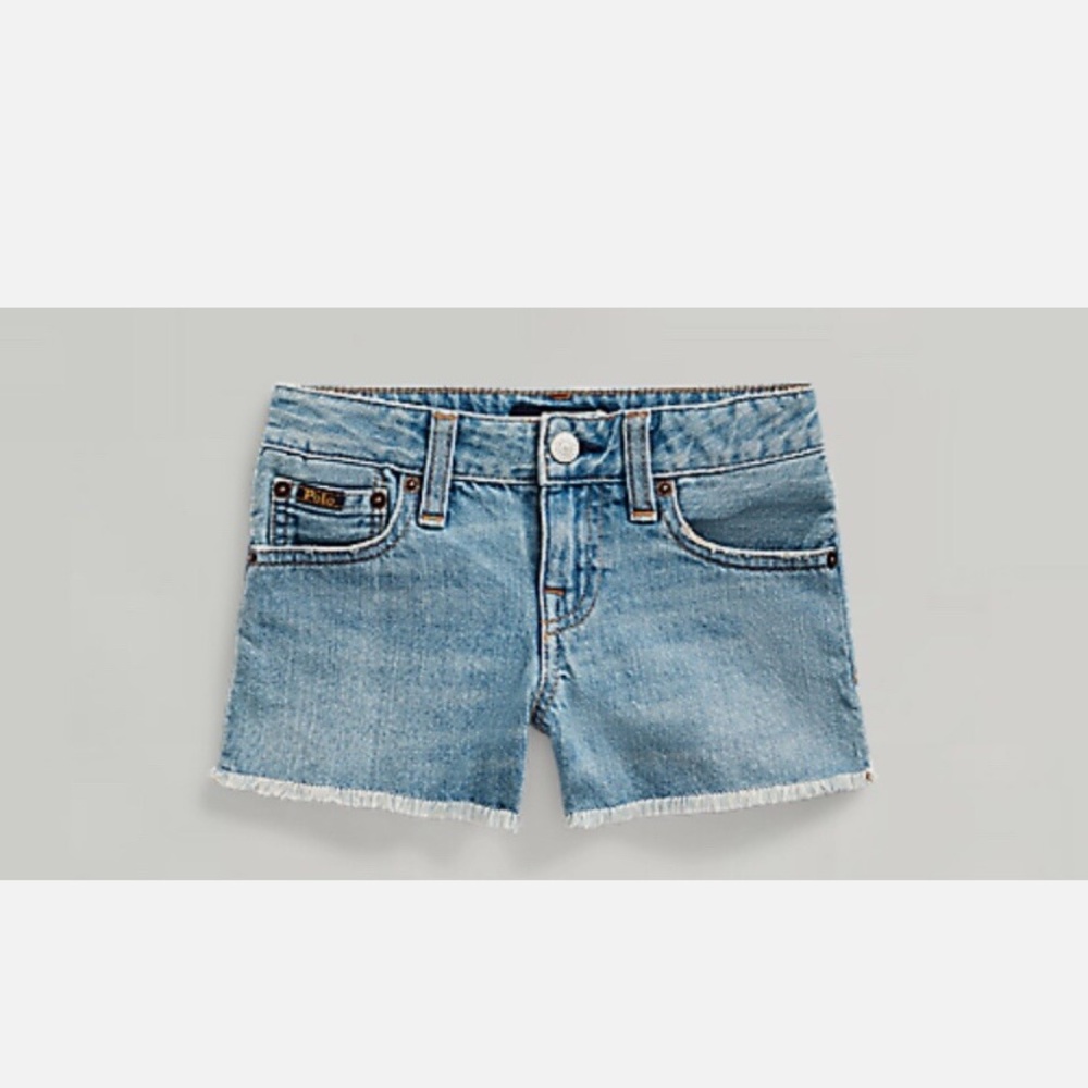 Macys Polo by Ralph Lauren NWT Light Blue girls Denim Shorts Size 6